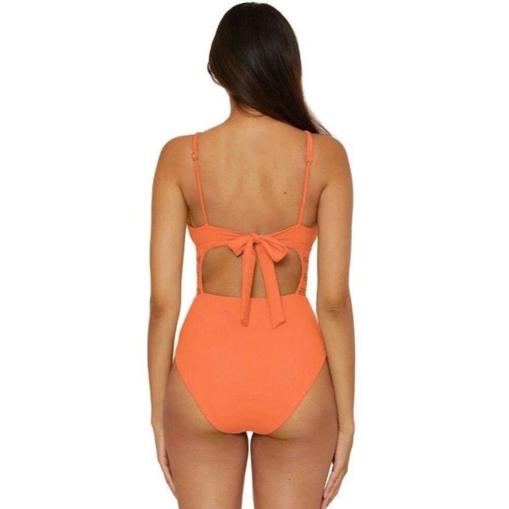 Becca Women's Modern Edge Ribbed Swimsuit Size Small NWT $148 - Picture 3 of 9